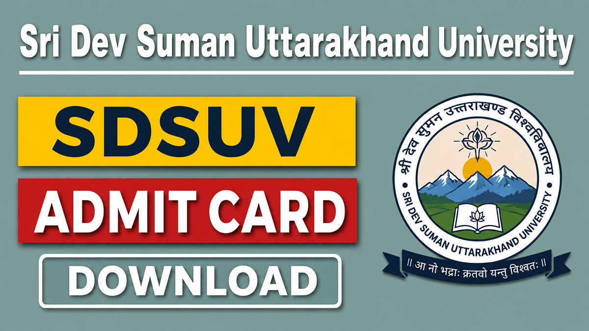 SDSUV Admit Card 2026